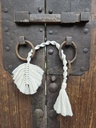 Hoja decorativa tejida