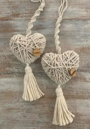 Corazón en macramé